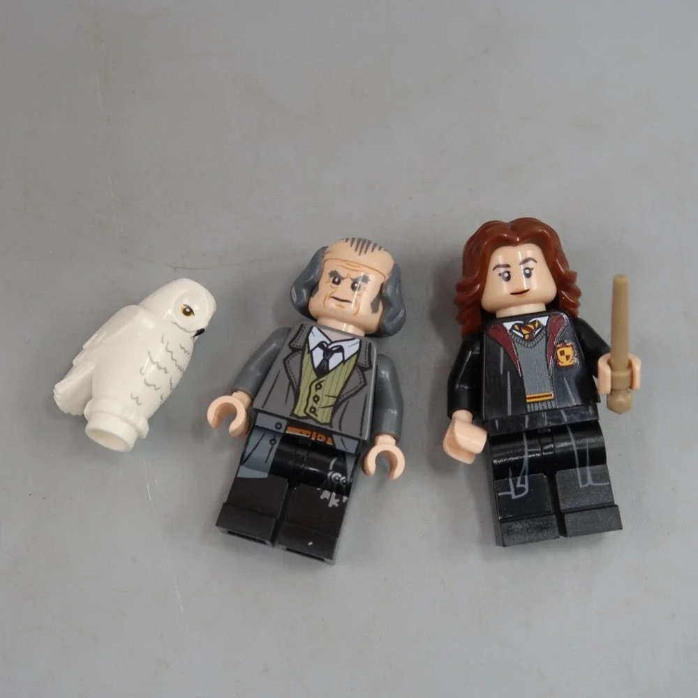 LEGO Minifigure Argus Filch  & Hermine Harry Potter Pet White Owl lot
